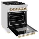 Autograph Edition 24" 2.8 cu. ft. Dual Fuel Range with Gas Stove and Electric Oven with Gold Accents view 6