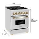 Autograph Edition 24" 2.8 cu. ft. Dual Fuel Range with Gas Stove and Electric Oven with Gold Accents view 13