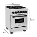 Autograph Edition 24" 2.8 cu. ft. Dual Fuel Range with Gas Stove and Electric Oven with Matte Black Accents view 15