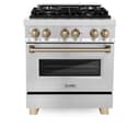 Autograph Edition 30" 4.0 cu. ft. Dual Fuel Range with Gas Stove and Electric Oven with Champagne Bronze Accents view 3
