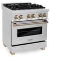 Autograph Edition 30" 4.0 cu. ft. Dual Fuel Range with Gas Stove and Electric Oven with Champagne Bronze Accents view 4
