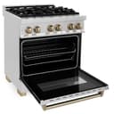 Autograph Edition 30" 4.0 cu. ft. Dual Fuel Range with Gas Stove and Electric Oven with Champagne Bronze Accents view 5