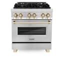 Autograph Edition 30" 4.0 cu. ft. Dual Fuel Range with Gas Stove and Electric Oven with Gold Accents view 3