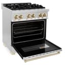 Autograph Edition 30" 4.0 cu. ft. Dual Fuel Range with Gas Stove and Electric Oven with Gold Accents view 4