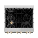 Autograph Edition 30" 4.0 cu. ft. Dual Fuel Range with Gas Stove and Electric Oven with Gold Accents view 5