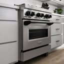 30" 4.0 cu. ft. Dual Fuel Range with Gas Stove and Electric Oven in Stainless Steel with Matte Black Accents view 12