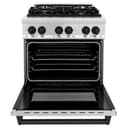 30" 4.0 cu. ft. Dual Fuel Range with Gas Stove and Electric Oven in Stainless Steel with Matte Black Accents view 15