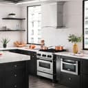 30" 4.0 cu. ft. Dual Fuel Range with Gas Stove and Electric Oven in Stainless Steel with Matte Black Accents view 8