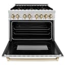 Autograph Edition 36" 4.6 cu. ft. Dual Fuel Range with Gas Stove and Electric Oven with Gold Accents view 11