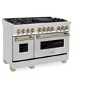 Autograph Edition 48" 6.0 cu. ft. Dual Fuel Range with Gas Stove and Electric Oven with Champagne Bronze Accents view 4