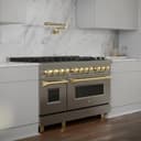 Autograph Edition 48" 6.0 cu. ft. Dual Fuel Range with Gas Stove and Electric Oven with Gold Accents view 11