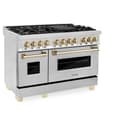 Autograph Edition 48" 6.0 cu. ft. Dual Fuel Range with Gas Stove and Electric Oven with Gold Accents view 16