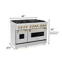 Autograph Edition 48" 6.0 cu. ft. Dual Fuel Range with Gas Stove and Electric Oven with Gold Accents view 20