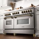 Autograph Edition 60" 7.4 cu. ft. Dual Fuel Range with Gas Stove and Electric Oven with Champagne Bronze Accents view 2