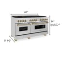 Autograph Edition 60" 7.4 cu. ft. Dual Fuel Range with Gas Stove and Electric Oven with Champagne Bronze Accents view 12