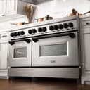 Autograph Edition 60" 7.4 cu. ft. Dual Fuel Range with Gas Stove and Electric Ovenundefined with Accents (RAZ-60) - Matte view 13
