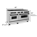 Autograph Edition 60" 7.4 cu. ft. Dual Fuel Range with Gas Stove and Electric Ovenundefined with Accents (RAZ-60) - Matte view 23