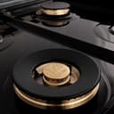 AutographEdition 48" 6.0 cu. ft. Dual Fuel Range with Gas Stove and Electric Oven in Stainless Steel with Black Matte Door and Champagne Bronze Accents view 10