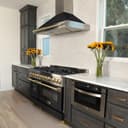 AutographEdition 48" 6.0 cu. ft. Dual Fuel Range with Gas Stove and Electric Oven in Stainless Steel with Black Matte Door and Champagne Bronze Accents view 15