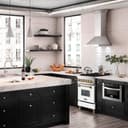 Autograph Edition 24" 2.8 cu. ft. Dual Fuel Range with Gas Stove and Electric Oven with White Matte Door and Champagne Bronze Accents view 2