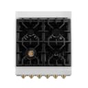 Autograph Edition 24" 2.8 cu. ft. Dual Fuel Range with Gas Stove and Electric Oven with White Matte Door and Champagne Bronze Accents view 5