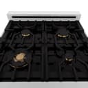 Autograph Edition 24" 2.8 cu. ft. Dual Fuel Range with Gas Stove and Electric Oven with White Matte Door and Gold Accents view 8