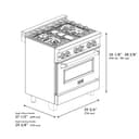 Autograph Edition 30" 4.0 cu. ft. Dual Fuel Range with Gas Stove and Electric Oven with White Matte Door and Gold Accents view 5