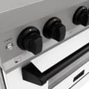 30" 4.0 cu. ft. Dual Fuel Range with Gas Stove and Electric Oven with White Matte Door and Matte Black Accents view 9