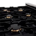 AutographEdition 36" 4.6 cu. ft. Dual Fuel Range with Gas Stove and Electric Oven in Stainless Steel with White Matte Door and Matte Black Accents view 8