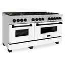 Autograph Edition 60" 7.4 cu. ft. Dual Fuel Range with Gas Stove and Electric Oven with White Matte Door and Accents (RAZ-WM-60) view 1