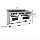 Autograph Edition 60" 7.4 cu. ft. Dual Fuel Range with Gas Stove and Electric Oven with White Matte Door and Accents (RAZ-WM-60) view 17