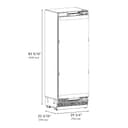 30 in. 16.7 cu. ft. Panel Ready Column Refrigerator with Graphite Gray Interior view 7