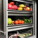 ZLINE Autograph Edition 30 in. 16.7 cu. ft. Panel Ready Column Refrigerator with Graphite Gray Interior and Champagne Bronze Accents (RBCRVZ-30-CB) view 14