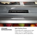 ZLINE Autograph Edition 30 in. 16.7 cu. ft. Panel Ready Column Refrigerator with Graphite Gray Interior and Champagne Bronze Accents (RBCRVZ-30-CB) view 3
