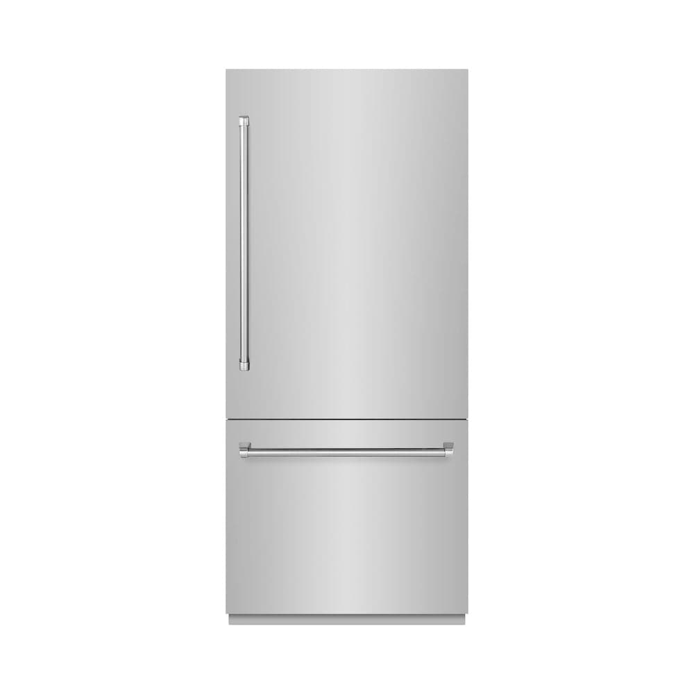 36 In. 19.8 Cu. Ft. Built-in Bottom Freezer Refrigerator With Water Dispenser And Ice Maker In Stainless Steel