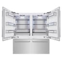72 In. 39.6 Cu. Ft. French Door Built-in Bottom Freezer Refrigerator With Water Dispensers And Ice Makers In Stainless Steel view 2