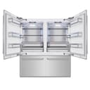 72 In. 39.6 Cu. Ft. French Door Built-in Bottom Freezer Refrigerator With Water Dispensers And Ice Makers In Stainless Steel view 3