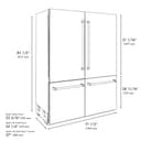 72 In. 39.6 Cu. Ft. French Door Built-in Bottom Freezer Refrigerator With Water Dispensers And Ice Makers In Stainless Steel view 10