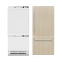 ZLINE 36 in. 19.8 cu. ft. Panel Ready Built-In Bottom Freezer Refrigerator with Water Dispenser and Ice Maker (RBIT-36) view 3