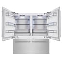 72 In. 39.6 Cu. Ft. French Door Built-in Bottom Freezer Refrigerator With Water Dispensers And Ice Makers In Satin Stainless Steel view 2