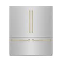 Autograph Edition 72 In. 39.6 Cu. Ft. French Door Built-in Bottom Freezer Refrigerator With Water Dispensers And Ice Makers In Stainless Steel With Champagne Bronze Accents view 1