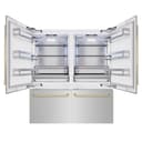 Autograph Edition 72 In. 39.6 Cu. Ft. French Door Built-in Bottom Freezer Refrigerator With Water Dispensers And Ice Makers In Stainless Steel With Champagne Bronze Accents view 2