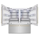 Autograph Edition 72 In. 39.6 Cu. Ft. French Door Built-in Bottom Freezer Refrigerator With Water Dispensers And Ice Makers In Stainless Steel With Champagne Bronze Accents view 3