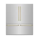 Autograph Edition 72 In. 39.6 Cu. Ft. French Door Built-in Bottom Freezer Refrigerator With Water Dispensers And Ice Makers In Stainless Steel With Polished Gold Accents view 1
