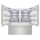 Autograph Edition 72 In. 39.6 Cu. Ft. French Door Built-in Bottom Freezer Refrigerator With Water Dispensers And Ice Makers In Stainless Steel With Polished Gold Accents view 2