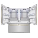 Autograph Edition 72 In. 39.6 Cu. Ft. French Door Built-in Bottom Freezer Refrigerator With Water Dispensers And Ice Makers In Stainless Steel With Polished Gold Accents view 3
