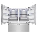 Autograph Edition 72 In. 39.6 Cu. Ft. French Door Built-in Bottom Freezer Refrigerator With Water Dispensers And Ice Makers In Stainless Steel With Matte Black Accents view 2