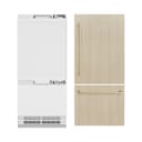 Autograph Edition 36 In. 19.8 Cu. Ft. Panel Ready Built-in Bottom Freezer Refrigerator With Water Dispenser And Ice Maker With Champagne Bronze Accents view 5