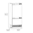 Autograph Edition 36 In. 19.8 Cu. Ft. Panel Ready Built-in Bottom Freezer Refrigerator With Water Dispenser And Ice Maker With Polished Gold Accents view 15