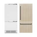 Autograph Edition 36 In. 19.8 Cu. Ft. Panel Ready Built-in Bottom Freezer Refrigerator With Water Dispenser And Ice Maker With Matte Black Accents view 4